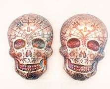 GROUP LOT OF 2X 10 oz FINE SILVER SKULL- 20.0 OZ OF .999 SILVER!