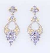 925 Sterling Silver Cubic Zirconia Dangle Earrings