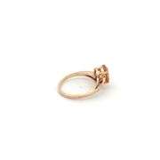 10K Yellow Gold 1960s' Retro Citrine Heart Love Symbol Ring