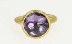 18K Yellow Gold Marco Bicego Jaipur Amethyst Stackable Ring