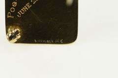 14K Yellow Gold UCH Blue Enamel Cross Vintage Lapel Pin/Brooch