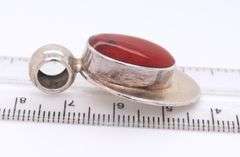 Vintage 925 Sterling Silver Mexico Ameber Pendant