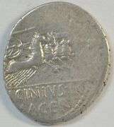 Roman Republic Silver Denarius of C Licinius L f Macer, 84 BC