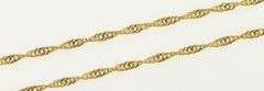14K Yellow Gold 1.2mm Rolling Chain Link Vintage Simple Necklace