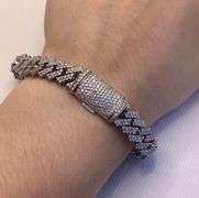 GORGEOUS 14K ICY WHITE GOLD MIAMI CUBAN LINK DIAMOND BRACELET