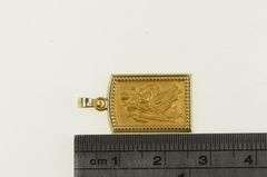 14K Yellow Gold Saint Christopher Travel Patron Protect Charm/Pendant