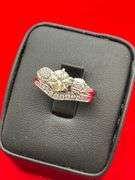 CERTIFIED 14K WHITE GOLD AND DIAMOND WEDDING SET