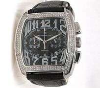 Men’s Chronograph limited edition with 188 natural diamonds Leather Strap Officina Del Tempo Italy