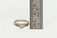 18K White Gold 0.52 Ct Round Diamond Classic Engagement Ring