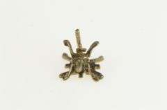 14K Yellow Gold Chinese Style Vintage Statement Stud Earrings