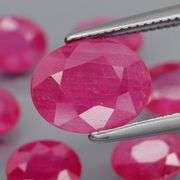 Rare heated only 6.44ct Ruby set from Mozambique