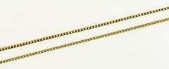 14K Yellow Gold 0.7mm Box Link Classic Vintage Square Chain Necklace
