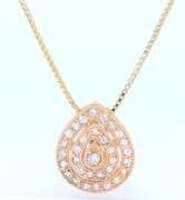 Italian Sterling Silver Oval Crystal Cluster Pendant on Box Chain
