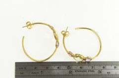 18K Yellow Gold Marco Bicego Jaipur Citrine Amethyst Hoop Earrings