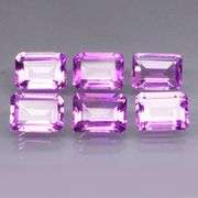 Bright 8.55ct 8x6mm real Bolivian Amethyst set