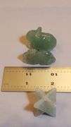 Natural Aquamarine 3 Piece Hand Carved Figurines