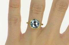 18K Yellow Gold Marco Bicego Jaipur Blue Topaz Stackable Ring
