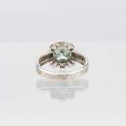 Sparkling 2 Ct Lab Simulated Mint Green Diamond Ring