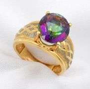 Stylish 14k Mystic Topaz Ring