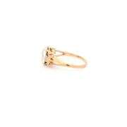 10K Yellow Gold 1940's Emerald Cut CZ Travel Engagement Ring