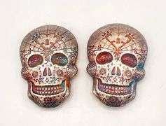 GROUP LOT OF 2X 10 oz FINE SILVER SKULL- 20.0 OZ OF .999 SILVER!