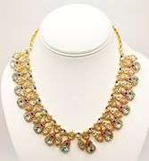 AMAZING 86+CARAT SKY BLUE TOPAZ, BLUE SAPPHIRE, & DIAMOND NECKLACE