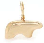 The Golden Bear Open Bottom Mama Bear Pendant in 14K