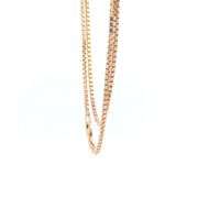 10K Yellow Gold 1.5mm Thick Box Link Classic Square Chain Necklace