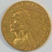 Lovely 1909 US $2.50 Indian Gold Piece. Better date