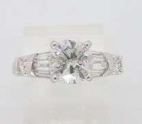 Classic 1.28CTW Diamond Engagement Ring in White Gold