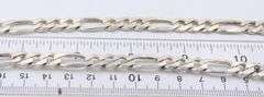 Italian 925 Sterling Silver Heavy Figaro Chain Necklace