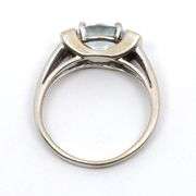 Sweet 14k WG Blue Topaz Ring