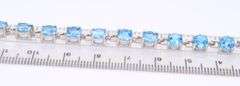 925 Sterling Silver Blue Topaz Tennis Bracelet