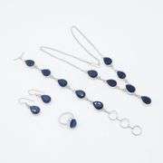 Beautiful Dark Blue Sapphire 4 Piece Jewelry Set