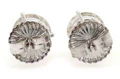 5.38ctw Round Diamond Solitaire Stud Earrings in Platinum