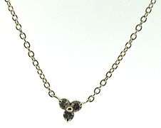Sterling Silver Cluster Cubic Zirconia Necklace