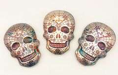 GROUP LOT OF 3X 10oz FINE SILVER SKULL- 30.0 OZ OF .999 SILVER!