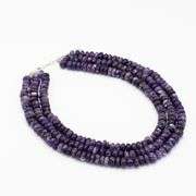 Beautiful 1278.5 Cttw Natural Amethyst 3 Strand Necklace