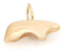 The Golden Bear Open Bottom Mama Bear Pendant in 14K