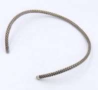 Vintage 925 Sterling Silver Braided Cuff Collar