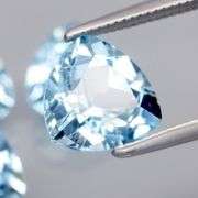 Top tier 8.59ct 4 pc sky blue Topaz set