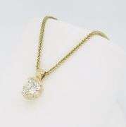 Half Bezel Set 1.64CTW Diamond Pendant