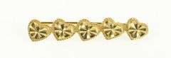 14K Yellow Gold Heart Love Symbol Diamond Cut Bar Pin/Brooch