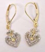 Amazing Diamond Dangle Earrings In 14K Yellow Gold