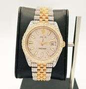 DRIPPING WITH DIAMONDS- MEN'S 40MM ROLEX DATEJUST WITH DIAMONDS