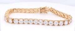 Lot of 2 925 Sterling Silver Cubic Zirconia Bracelets
