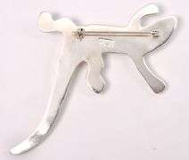Large Lizard Pin In Sterling Silver