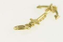 14K Yellow Gold 3D Anchor Nautical Hope Faith Symbol Charm/Pendant