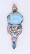 Vintage 925 Sterling Silver Larimar Pendant
