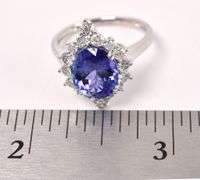 Lavish Tanzanite and Diamond Ring in Platinum